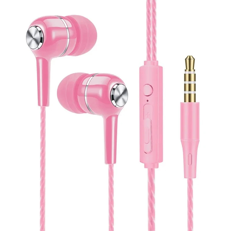 Wired Earphone Mic - Écouteurs intra-auriculaires filaires, oreillettes de Sport,