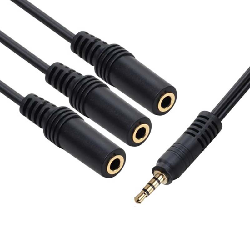 Earphone Splitter Jack - Adaptateur répartiteur audio 3,5 mm 3