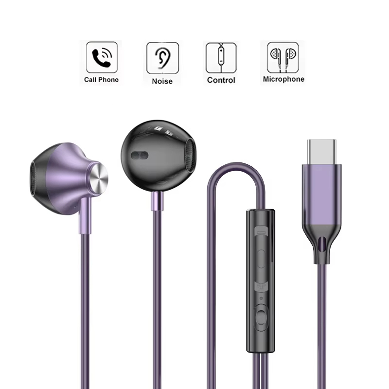 Wired Earphone Mic - Écouteurs intra-auriculaires filaires, oreillettes de musique