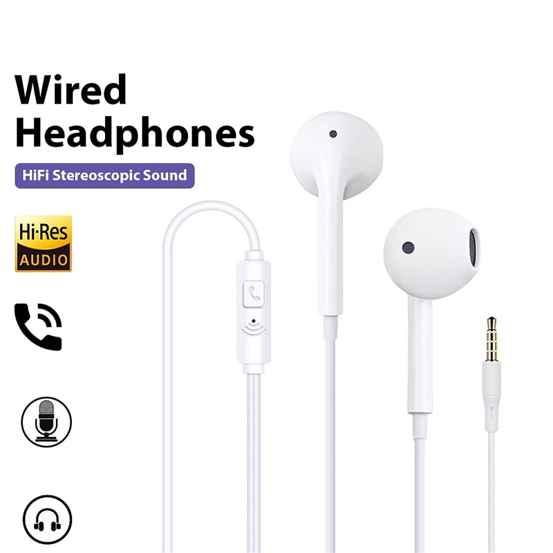 Wired Earphone Mic - 3.5mm filaire écouteur dans l'oreille casque