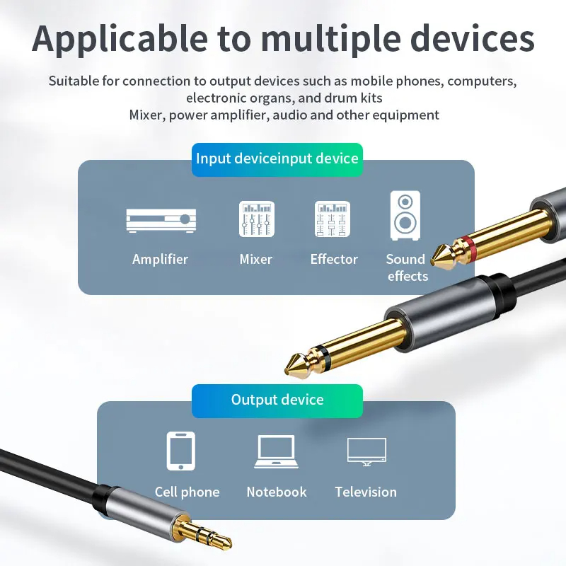 Câble TRS 3.5mm à Double 6.5mm - Cable Extension 3.5 avis et prix