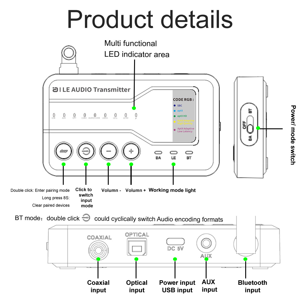 Émetteur audio Bluetooth 5.3,  - Bluetooth Adapter Receiver avis et prix